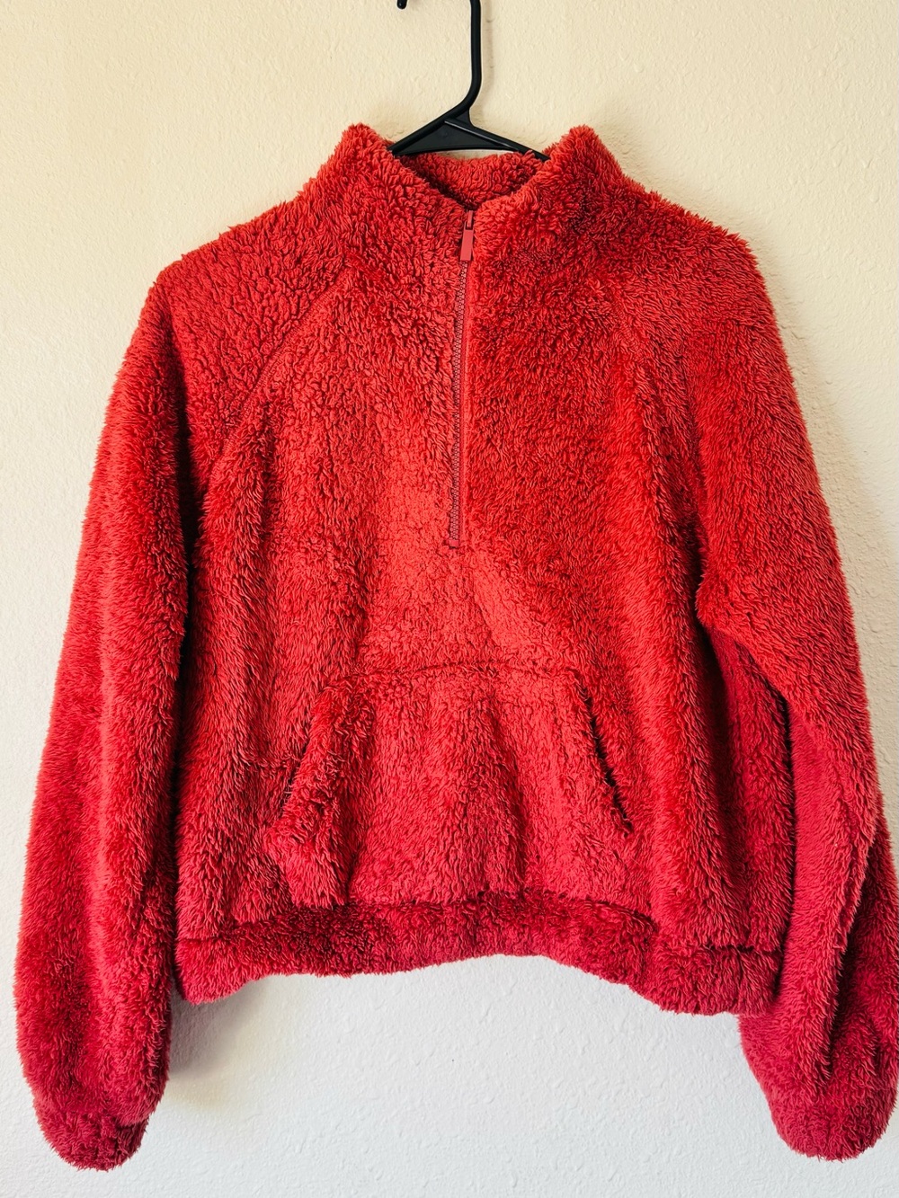 AERO Cozy Plush Half-Zip Sweater - Red